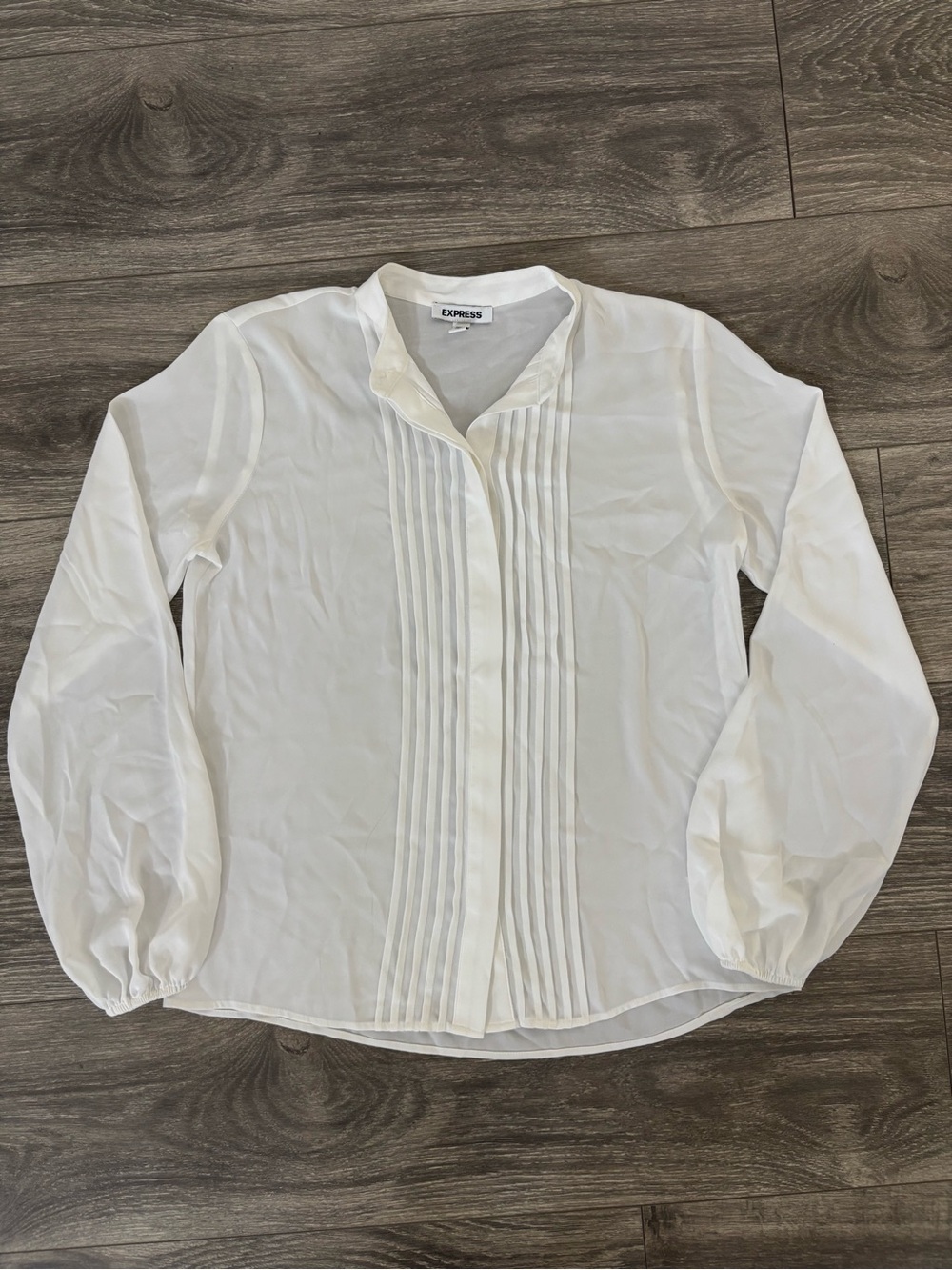 Express | White Long Sleeve Blouse